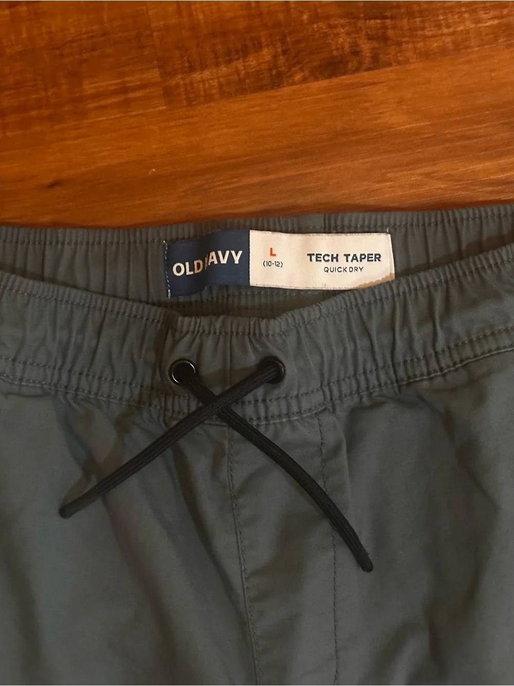 Old Navy Men's Slate Blue Drawstring, semi-formal TECH Taper Quick Dry 10/12